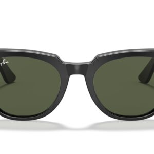 Ray-Ban RB2168 Meteor Square Sunglasses, Black/G-15 Green, 50 mm