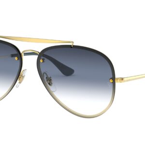 Ray-Ban RB3584N Blaze Aviator Sunglasses, Demi Gloss Gold/Clear/Blue/Grey Gradient, 61 mm