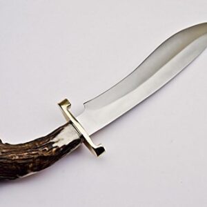 D2 Steel Hand Made Survival Knife Hunting Knife with Stag Antler Handle (S-963)