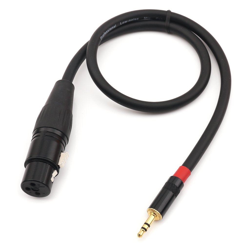 NANYI 3.5mm (1/8 Inch) TRS Stereo Male to XLR Female Interconnect Audio Microphone Cable, Suitable for iPod, Mobile Phone, Active Speakers, Stage, DJ, Studio Audio Console, 0.5M (1.6FT)