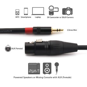 NANYI 3.5mm (1/8 Inch) TRS Stereo Male to XLR Female Interconnect Audio Microphone Cable, Suitable for iPod, Mobile Phone, Active Speakers, Stage, DJ, Studio Audio Console, 0.5M (1.6FT)