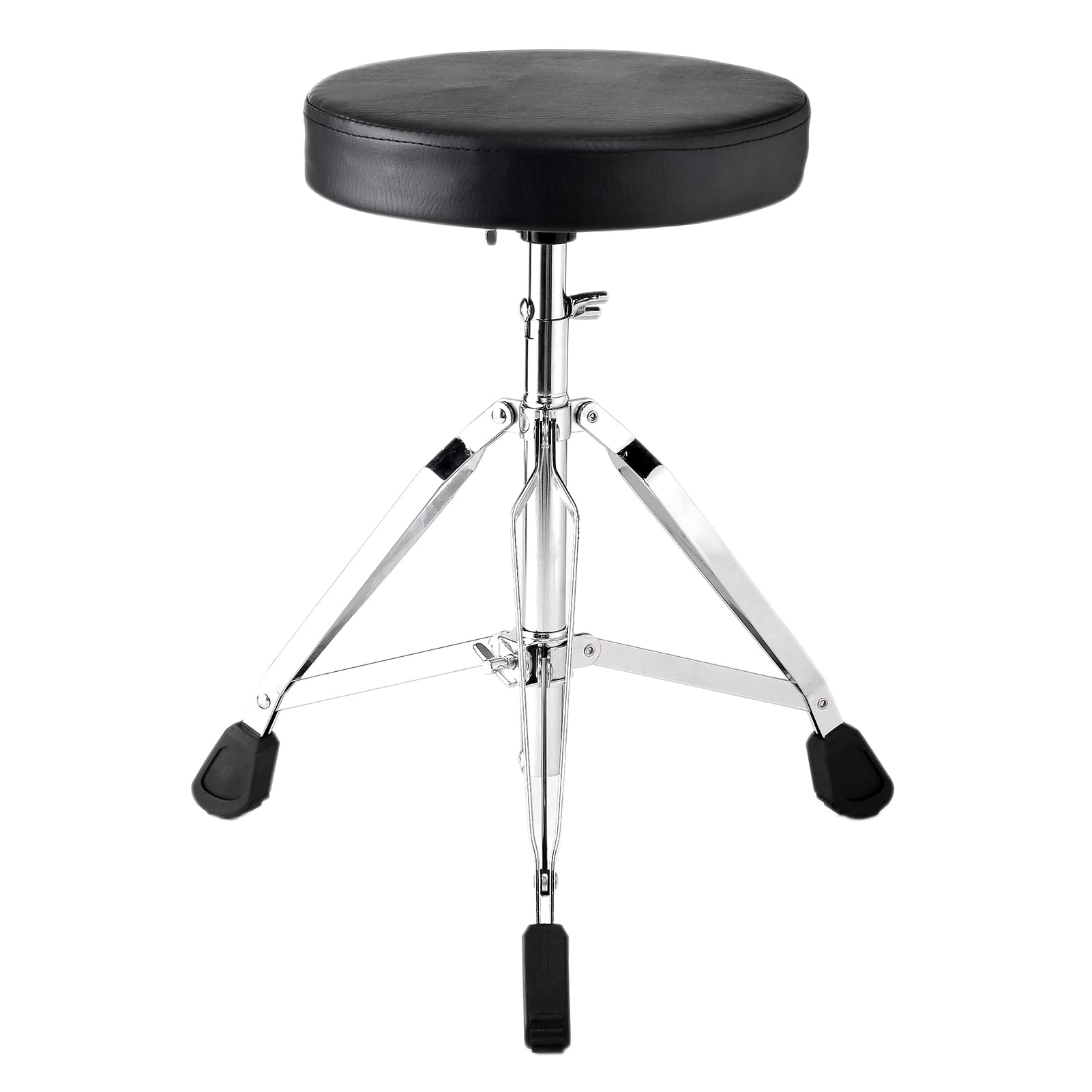 G Ganen Thick Padded Foldable Drum Throne Saddle Stool Adjustable Height No-slip Black