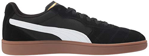 PUMA Men's Astro Kick Sneaker, Black-White-teamgold/Black, 11 M US