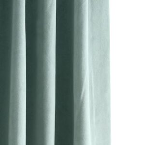 HPD Half Price Drapes Signature Velvet Thermal Blackout Curtains for Living Room 84 Inch Long (1 Panel) Rod Pocket Insulated Blackout Curtains for Bedroom Window Curtains, 50W x 84L, Skylark Blue