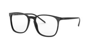 ray-ban rx5387 square prescription eyeglass frames, black/demo lens, 54 mm