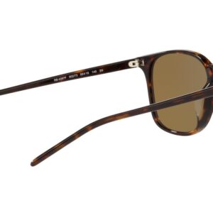 Ray-Ban RB4387F Low Bridge Fit Square Sunglasses, Tortoise/Dark Brown, 55 mm