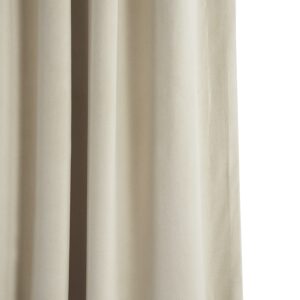 HPD Half Price Drapes Signature Velvet Thermal Blackout Curtains for Living Room 84 Inch Long (1 Panel) Rod Pocket Insulated Blackout Curtains for Bedroom Window Curtains, 50W x 84L, Neutral Ground