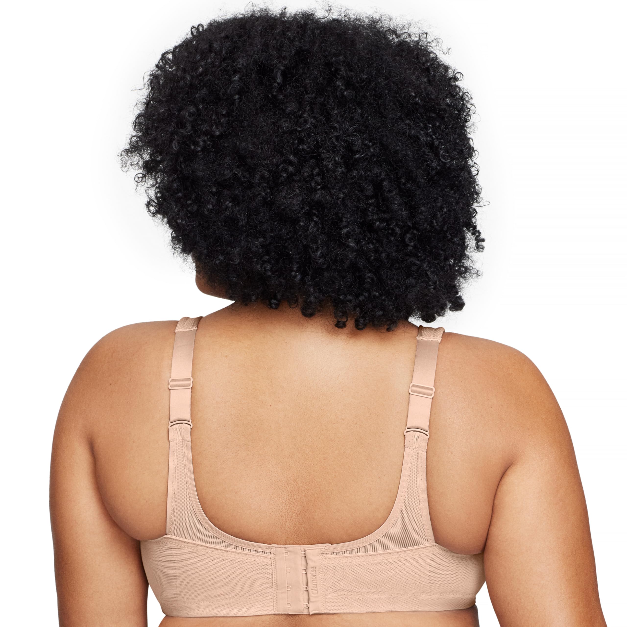 Glamorise Full Figure Plus Size MagicLift Seamless Sports Bra Wirefree #1006 Café