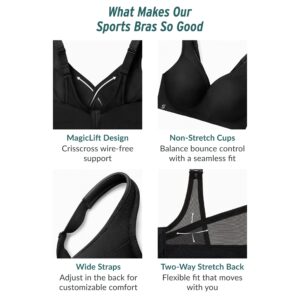 Glamorise Full Figure Plus Size MagicLift Seamless Sports Bra Wirefree #1006 Café