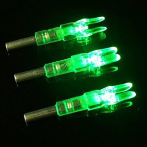 Reikawa 6PCS-S Lighted Nocks for Arrows with .244/6.2mm Inside Diameter Compound Bow Arrow Nock for Hunting Shooting