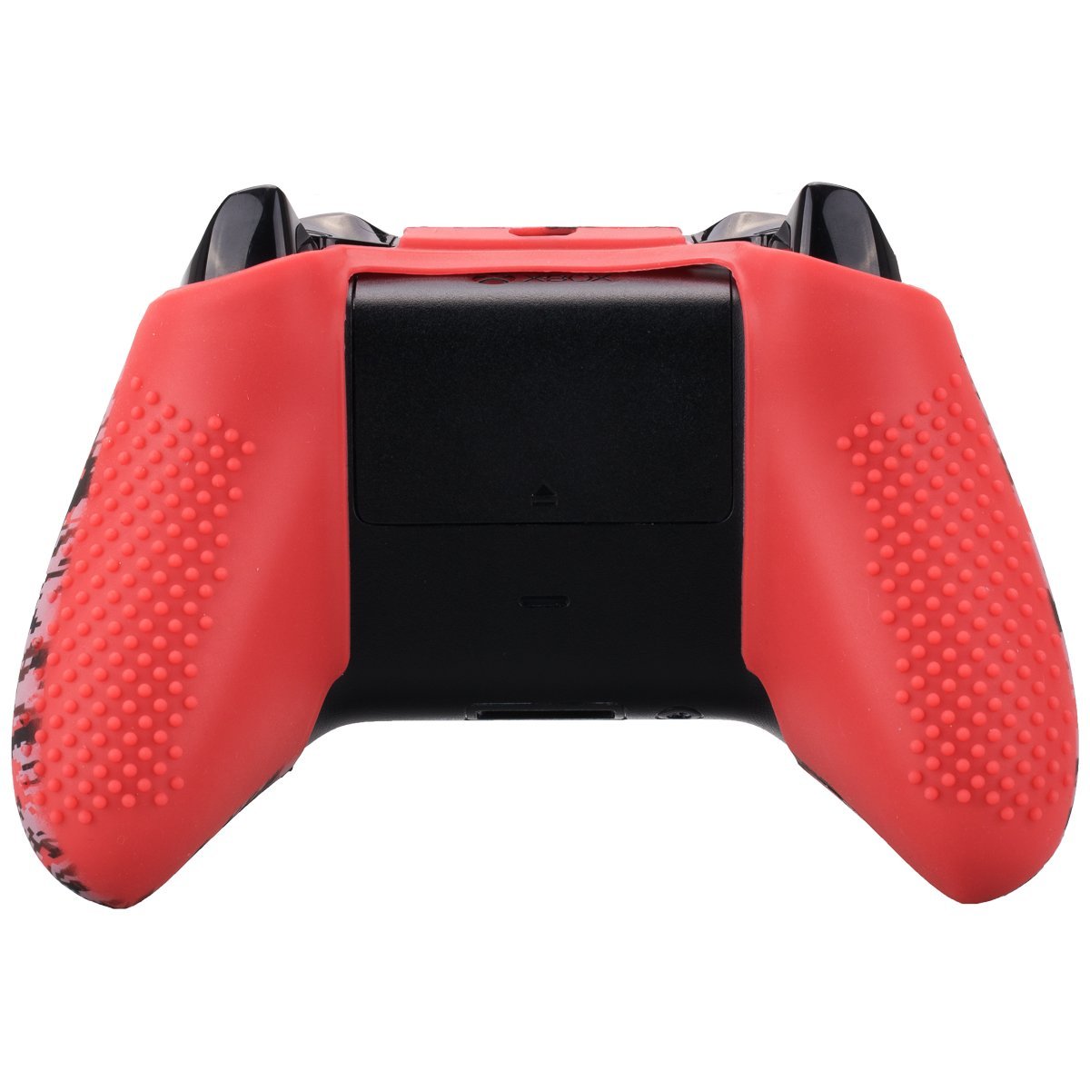 9CDeer 1 Piece of Studded Protective Customize Digital Camo Silicone Cover Skin Sleeve Case 8 Thumb Grips Analog Caps for Xbox One/S/X Controller Red Compatible with Official Stereo Headset Adapte