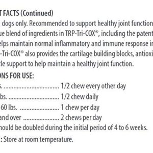 Dr. Tim's Tri-Cox Joint Mobility Chews for Chronic Joint Pain or Joint Injuries, 120 ct., Green (TRICOX120)