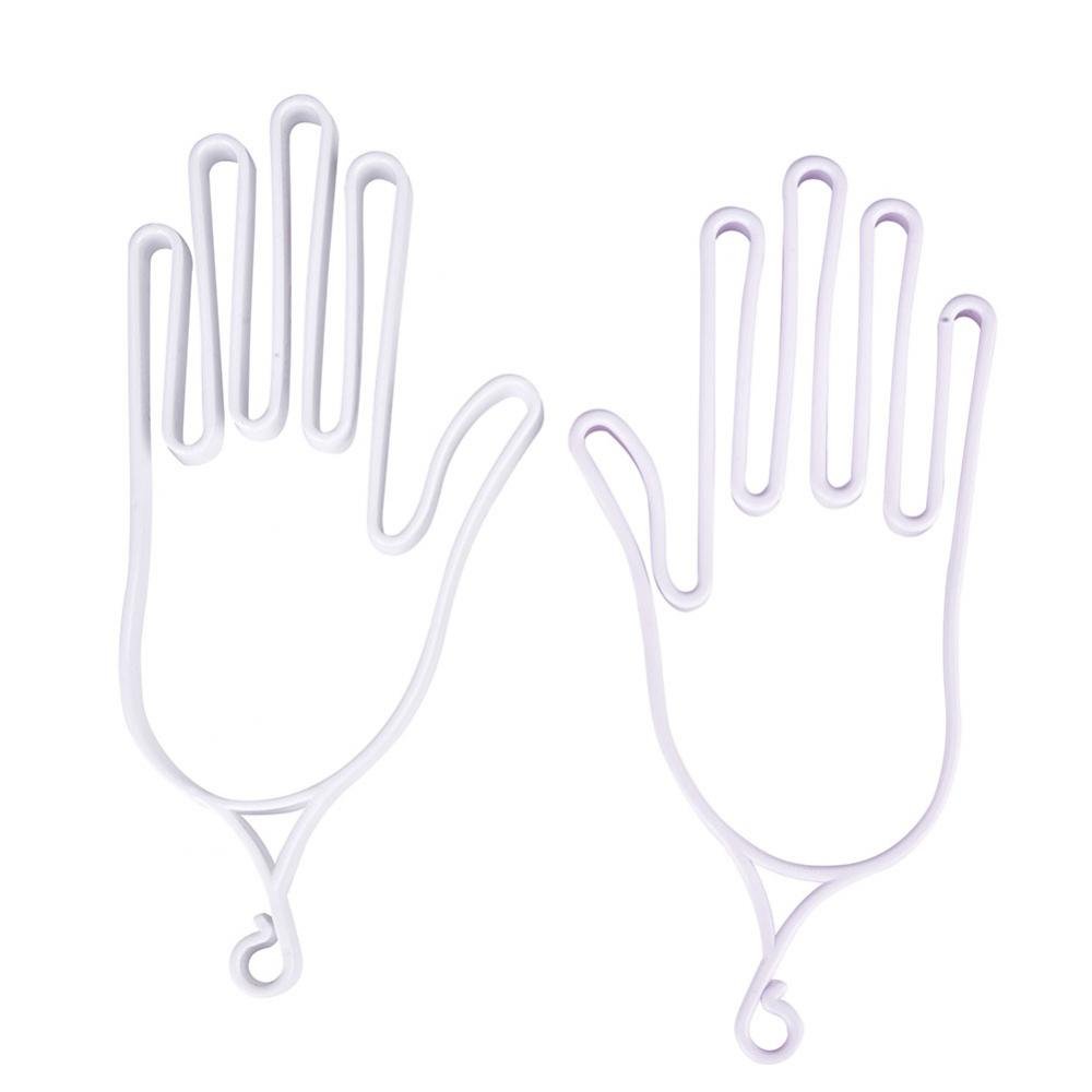 1Pair Gloves Stretcher, Outdoor Sport Gloves Holder Rack Stretcher Hanger(White + Light ) Stuff Glove Hanger