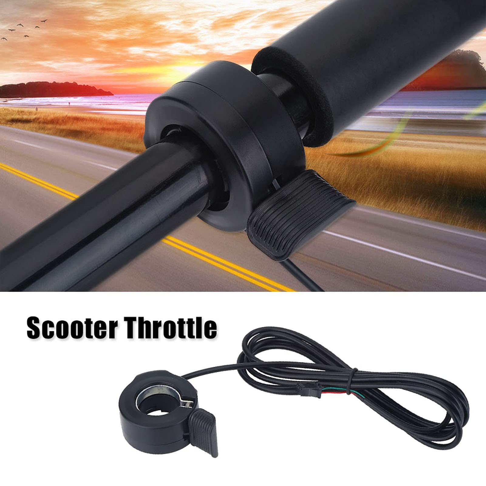 GOTOTOP Thumb Throttle Speed Control 3 Wires Thumb Throttle on Left/Right Handle for E-Bike Electric Bike Scooter