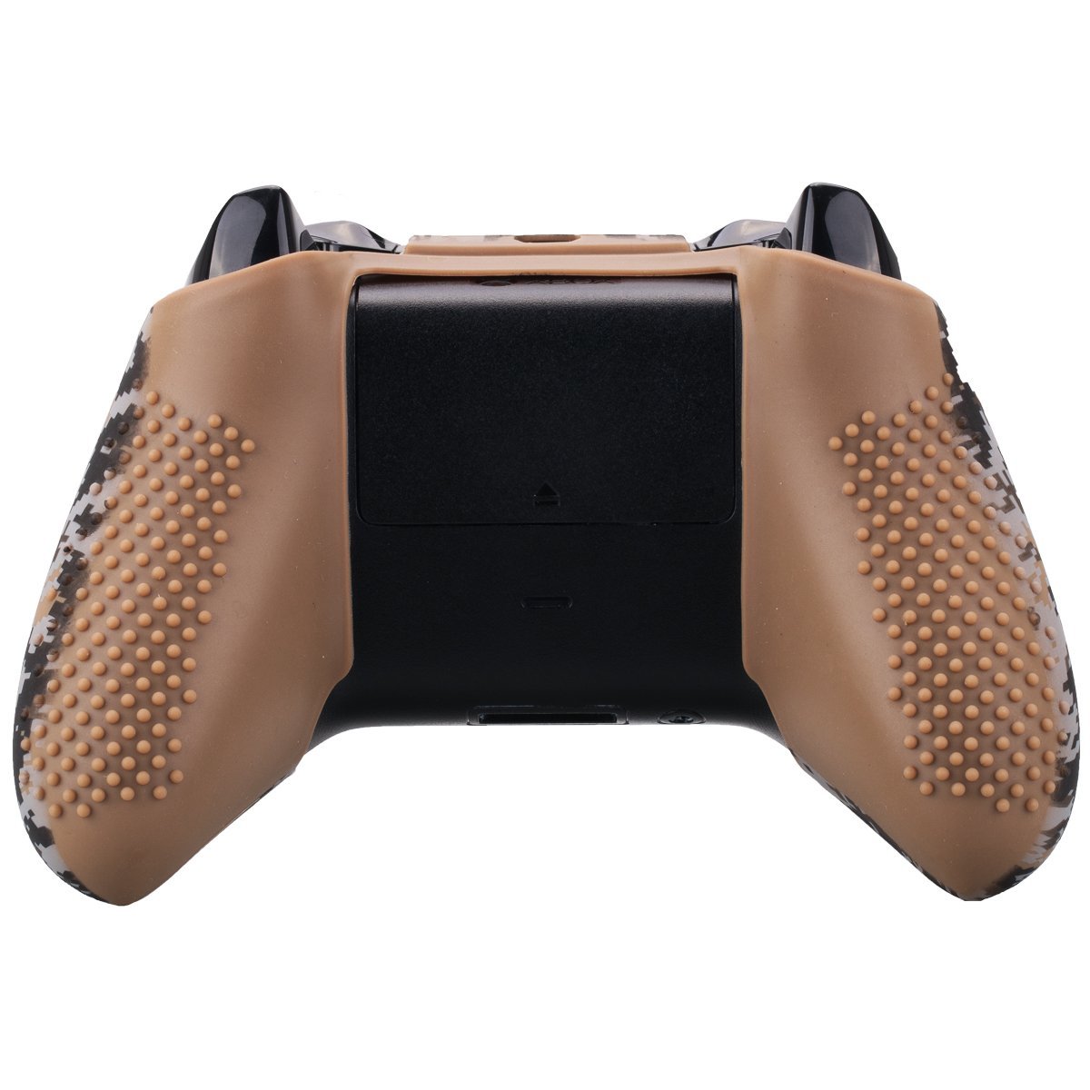 9CDeer 1 Piece of Studded Protective Customize Digital Camo Silicone Cover Skin Sleeve Case 8 Thumb Grips Analog Caps for Xbox One/S/X Controller Brown Compatible with Official Stereo Headset Adapte