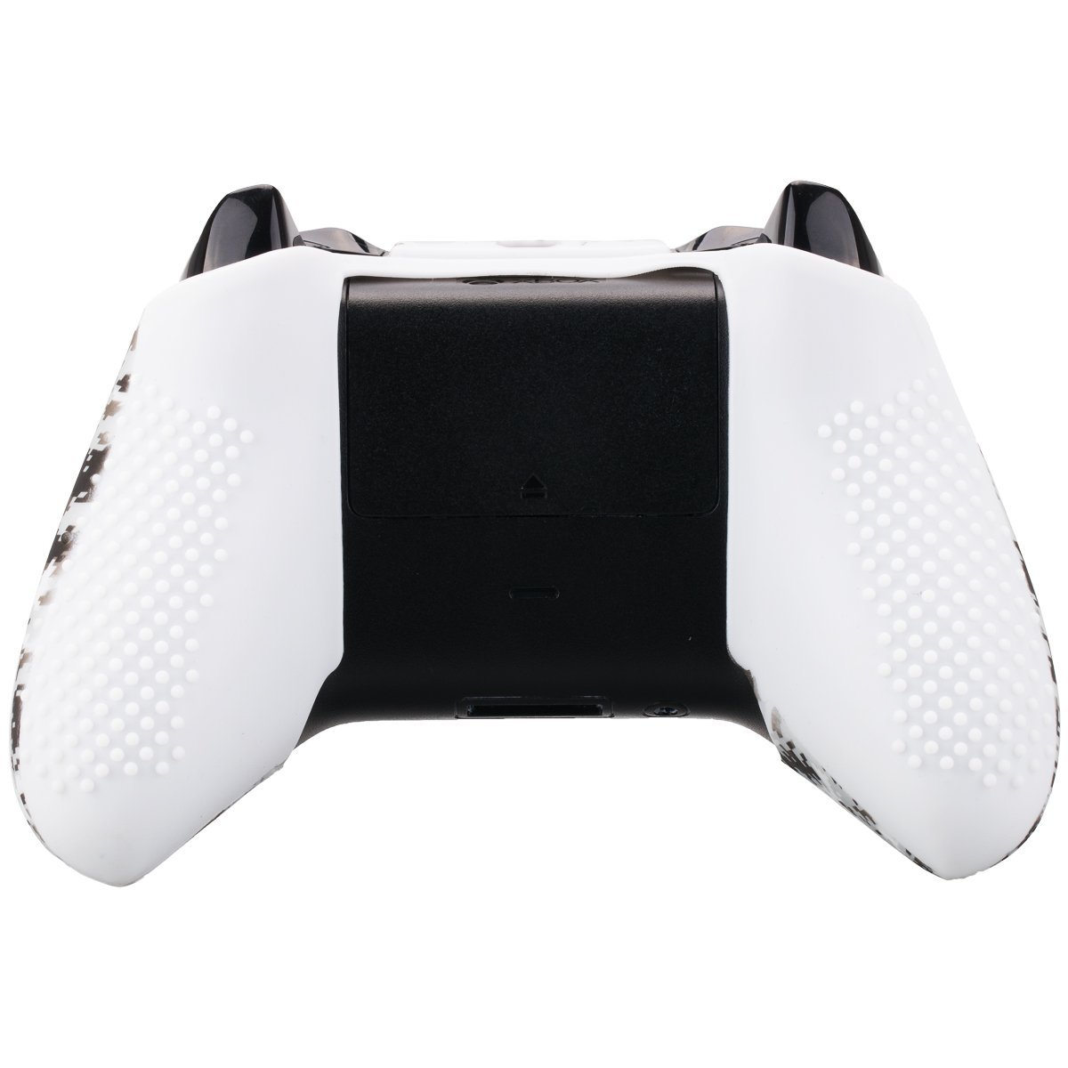 9CDeer 1 Piece of Studded Protective Customize Digital Camo Silicone Cover Skin Sleeve Case 8 Thumb Grips Analog Caps for Xbox One/S/X Controller White Compatible with Official Stereo Headset Adapte