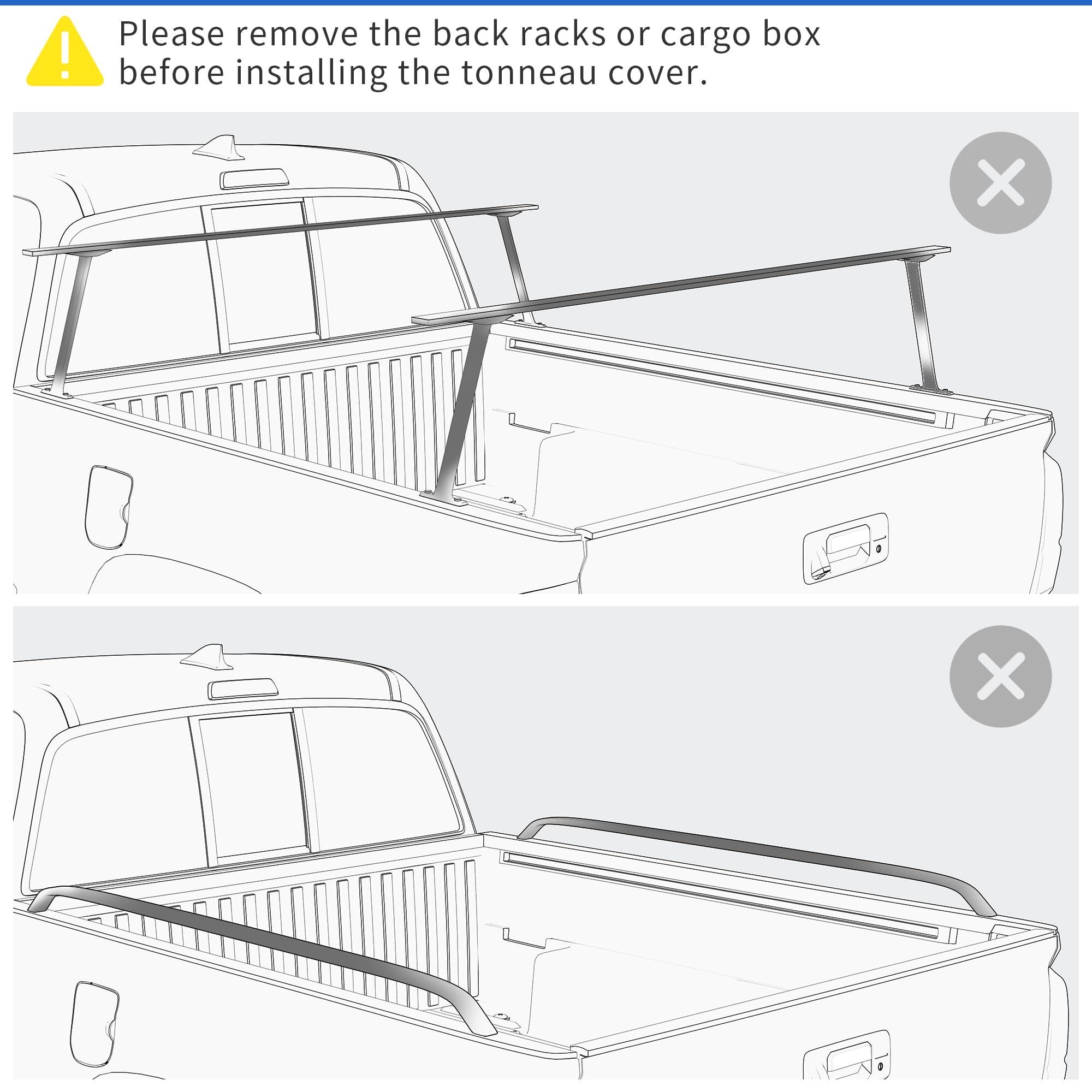 OEDRO Roll Up Truck Bed Tonneau Cover Compatible with 2015-2024 Ford F-150 F150 5.6 Feet Bed