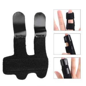 FILFEEL Finger Splint, Adjustable Aluminium Alloy Index Middle Finger Splint Hand Support Tenosynovitis Recovery Brace, Injury Pain Bending Deformation Aid Tools