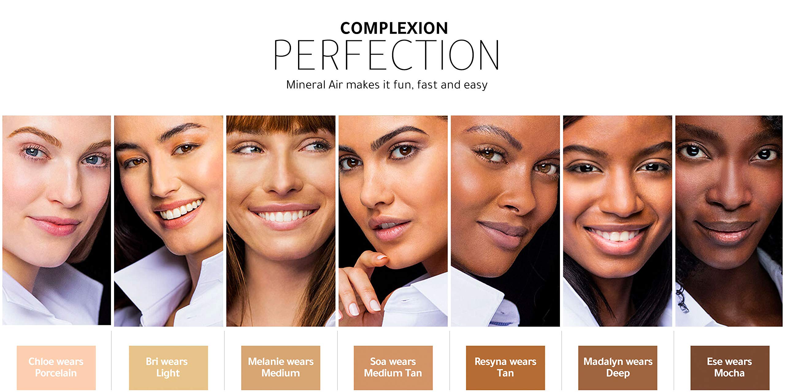 Mineral Air Complexion Starter Kit | Flawless Mineral Foundation Application- Light