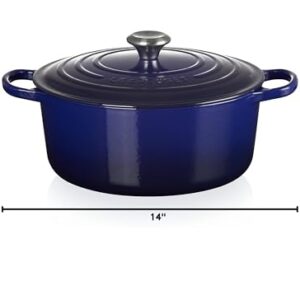 Le Creuset Enameled Cast Iron Signature Round Dutch Oven, 7.25 qt., Indigo