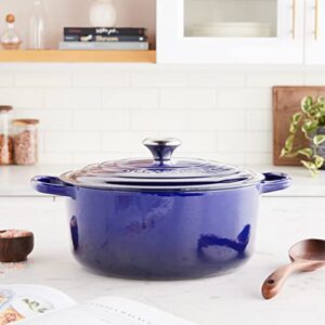 Le Creuset Enameled Cast Iron Signature Round Dutch Oven, 7.25 qt., Indigo