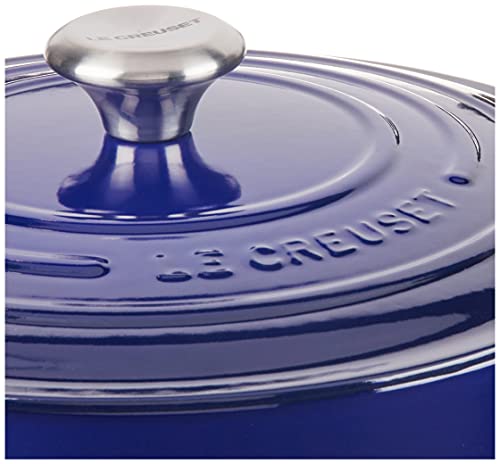 Le Creuset Enameled Cast Iron Signature Round Dutch Oven, 7.25 qt., Indigo