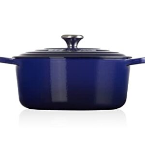 Le Creuset Enameled Cast Iron Signature Round Dutch Oven, 7.25 qt., Indigo