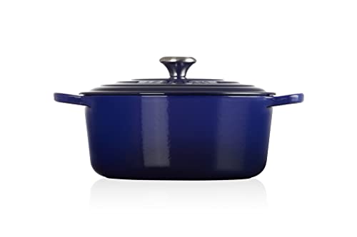 Le Creuset Enameled Cast Iron Signature Round Dutch Oven, 7.25 qt., Indigo