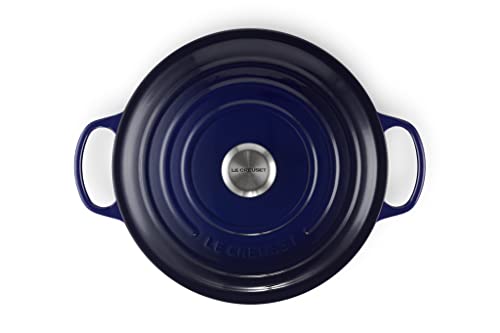 Le Creuset Enameled Cast Iron Signature Round Dutch Oven, 7.25 qt., Indigo