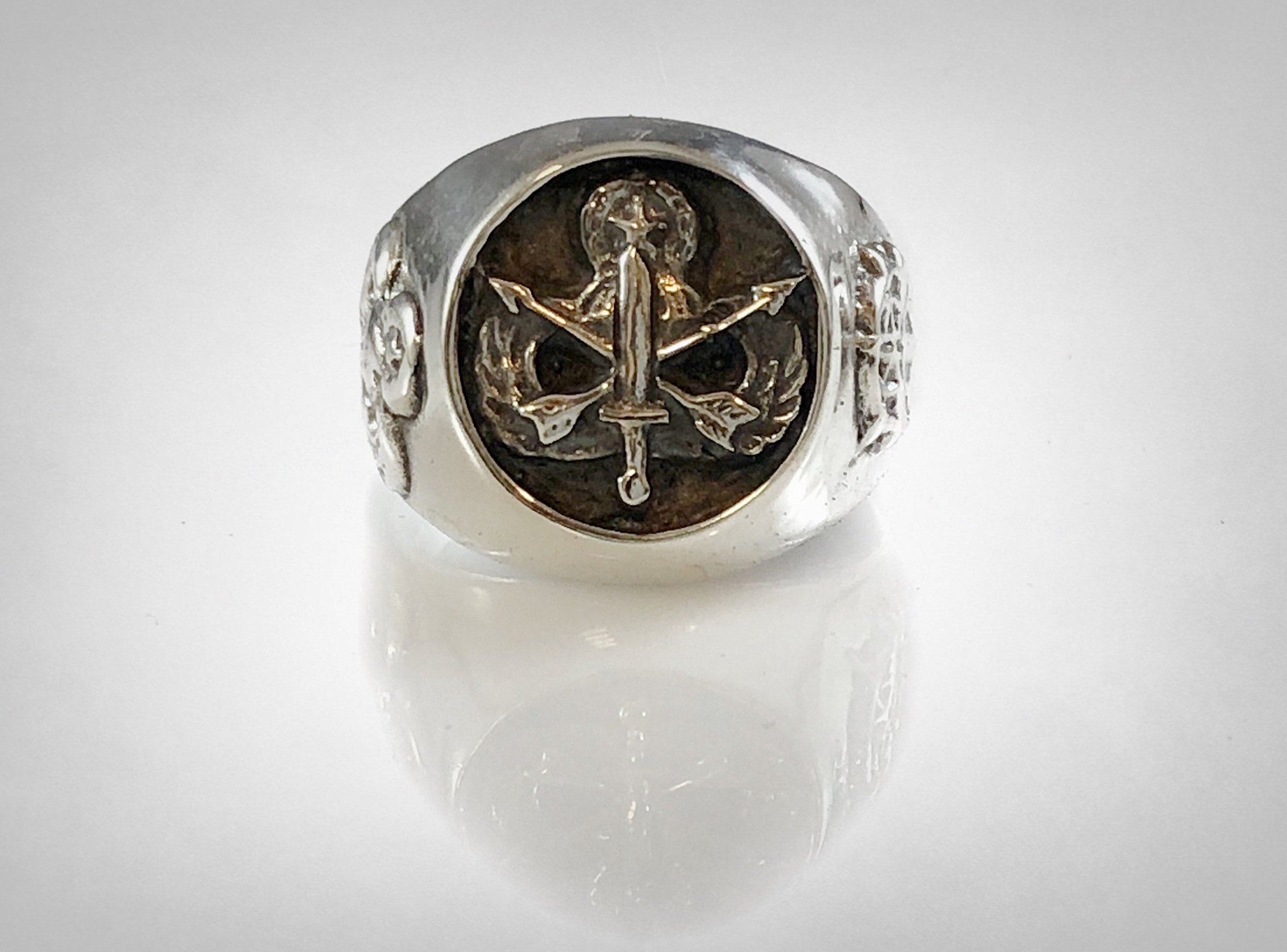 SILVERLAND1 WWII US Army Parachutist Special Forces Solid Sterling Silver 925 Ring (9.5)