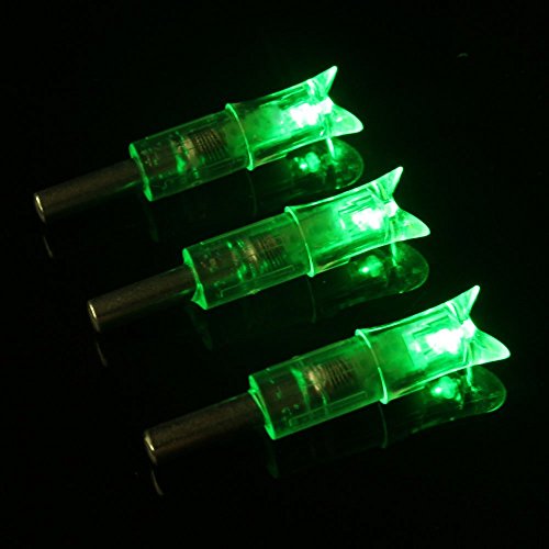 Reikawa 6PCS Lighted Nocks for Crossbow with .300''/7.62mm Inside Diameter,Half Moon Style Lighted Archery nocks