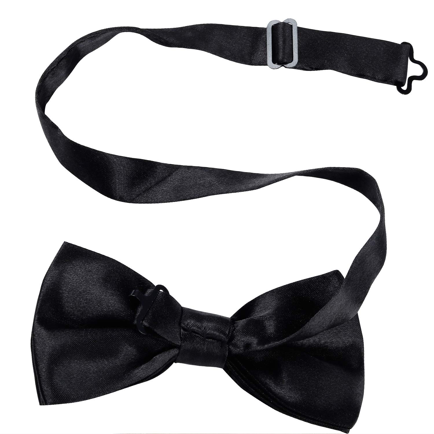 10 Pcs Elegant black Pre-tied Bow ties Formal Tuxedo Bowtie Set with Adjustable Neck Band,Gift Idea For Men And Boys