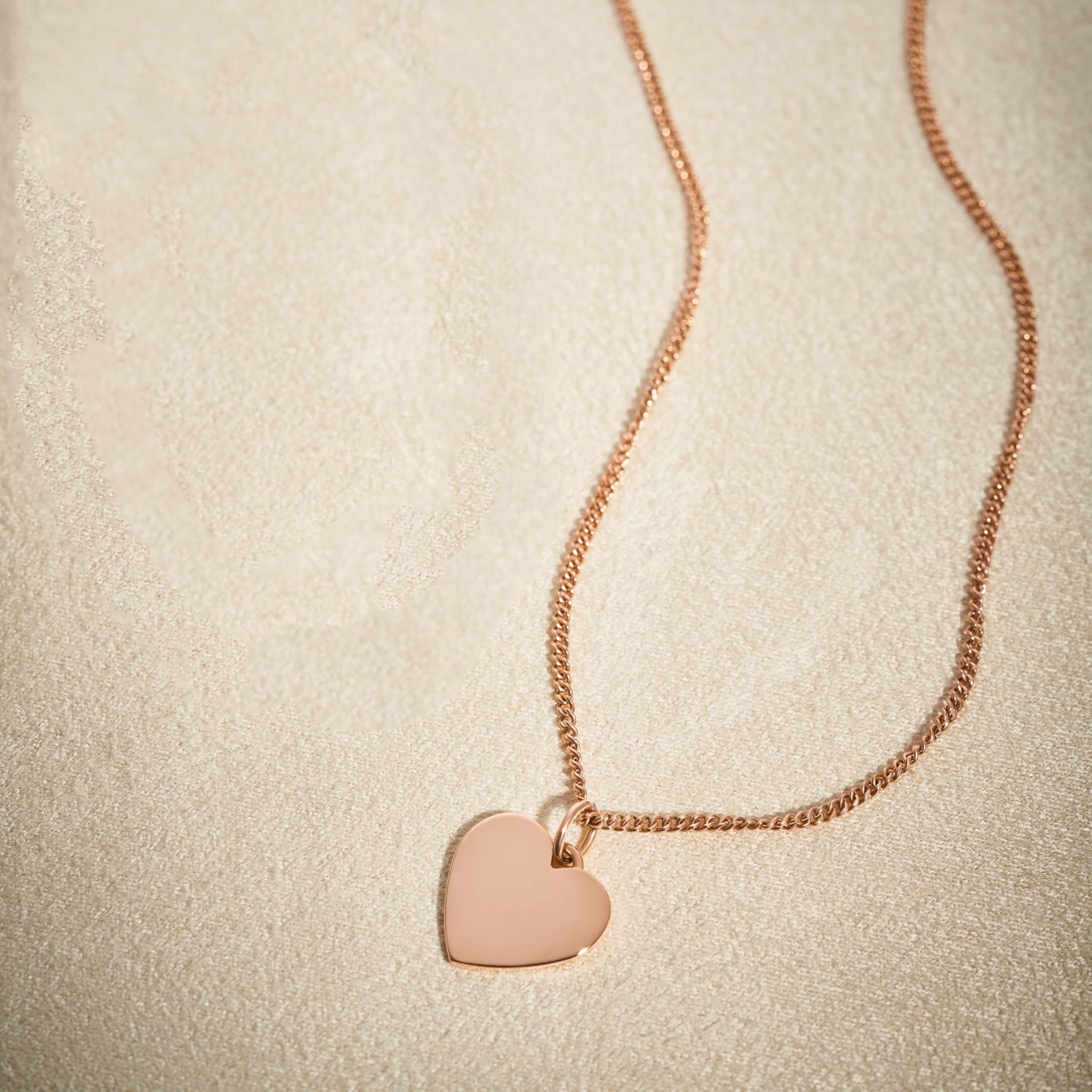 Fossil Women's Engravable Necklace, Color: Rose Gold (Model: JF03021791)