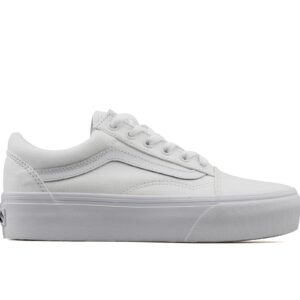 Vans Womens Old Skool Gym Athletic and Training Shoes White 8 Medium (B,M)