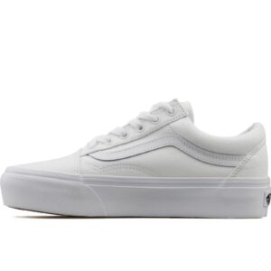 Vans Womens Old Skool Gym Athletic and Training Shoes White 8 Medium (B,M)