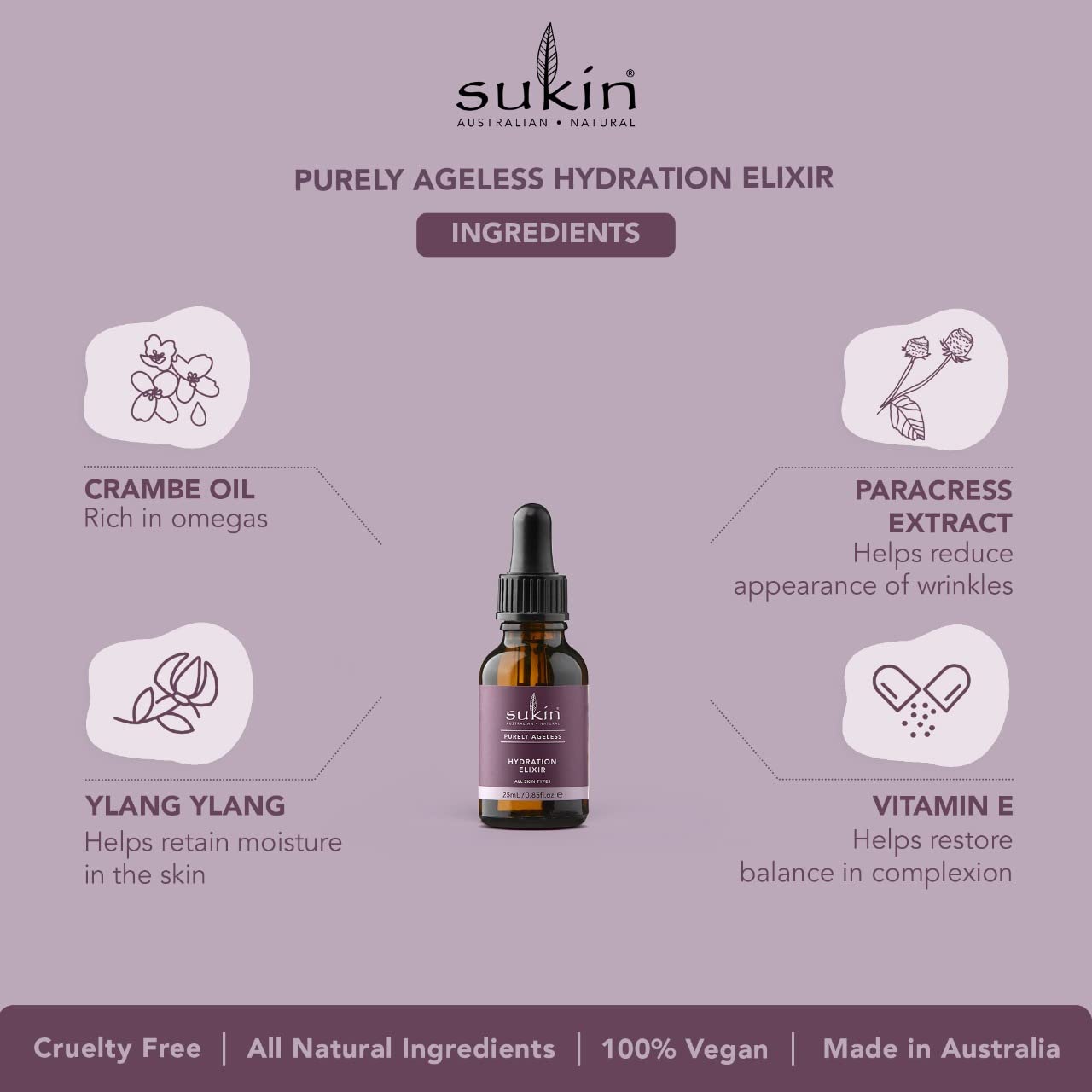 SUKIN Purely Ageless Hydration Elixer, 25 ML