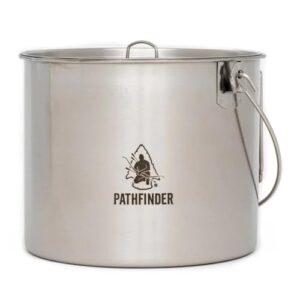 the pathfinder school stainless steel bush pot and lid set (120 ounce)