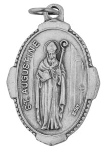 venerare traditional catholic saint medal (saint augustine)