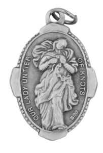 venerare traditional catholic saint medal (our lady undoer of knots)