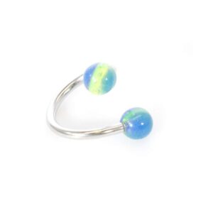 BodyJewelryOnline Twister Rings 10 Pack Multi-Colored Glow In The Dark Design Navel Lip Ear Helix