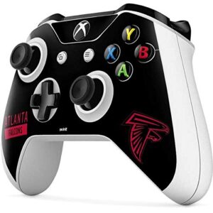 Skinit Decal Gaming Skin Compatible with Xbox One S Controller - Officially Licensed NFL Atlanta Falcons Black Performance Series Design