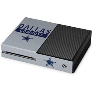 skinit decal gaming skin compatible with xbox one console - officially licensed nfl dallas cowboys silver performance series design