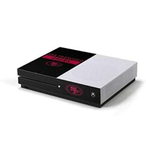 skinit decal gaming skin compatible with xbox one s console - officially licensed nfl san francisco 49ers black performance series design