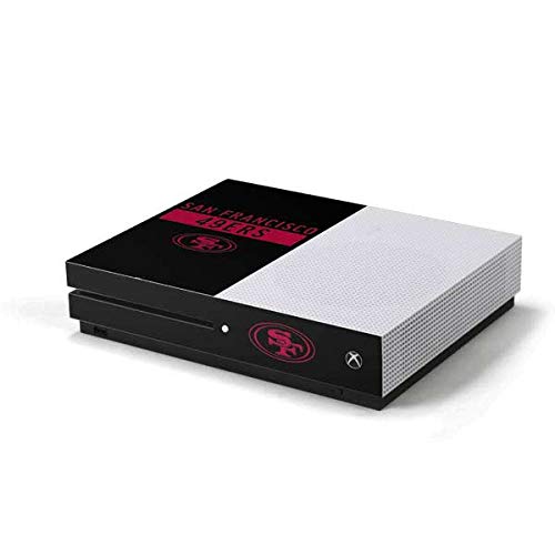 Skinit Decal Gaming Skin Compatible with Xbox One S Console - Officially Licensed NFL San Francisco 49ers Black Performance Series Design