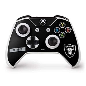 skinit decal gaming skin compatible with xbox one s controller - officially licensed nfl las vegas raiders black performance series design