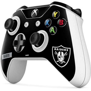 Skinit Decal Gaming Skin Compatible with Xbox One S Controller - Officially Licensed NFL Las Vegas Raiders Black Performance Series Design