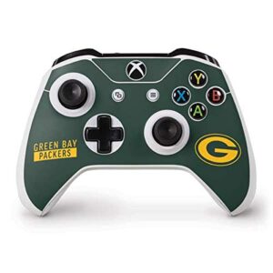 Skinit Decal Gaming Skin Compatible with Xbox One S Controller - Officially Licensed NFL Green Bay Packers Green Performance Series Design