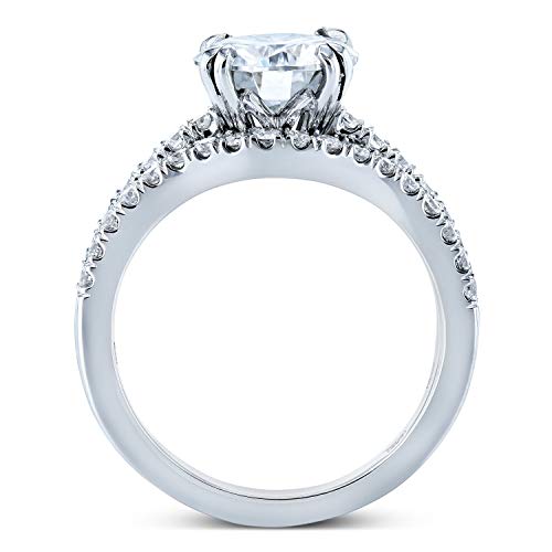 Kobelli Forever One Moissanite and Lab Grown Diamond Bridal Rings Set 2 1/3 CTW 14k White Gold (DEF/VS), 7