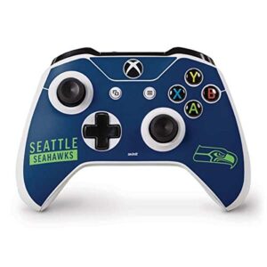 skinit decal gaming skin compatible with xbox one s controller - officially licensed nfl seattle seahawks blue performance series design