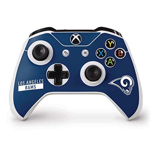 Skinit Decal Gaming Skin Compatible with Xbox One S Controller - Officially Licensed NFL Los Angeles Rams Blue Performance Series Design